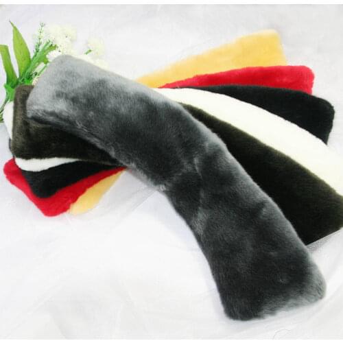 High quality faux rabbit fur collar multicolors imitation faux fur jacket collar for men women unisex fake mink fur collar