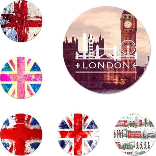 Flag United Kingdom London Icons Pins Badge Decoration Brooches Metal Badges For Backpack Decoration