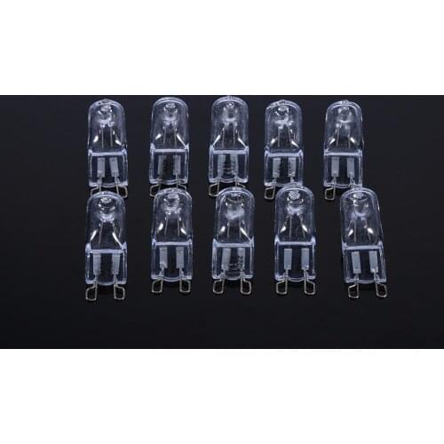 10PCS Halogen G9 40W Halogen Light Bulb JCD Type Light Bulb Beads Clear Glass Lamp Durable Energe Saving 220V Brand New