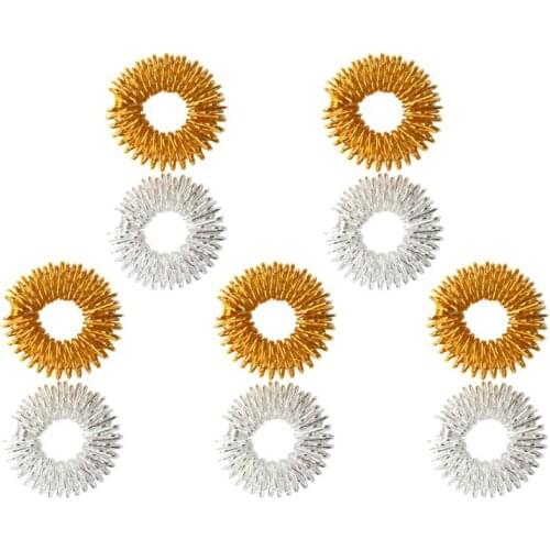 10pcs Hot Sale Massage Ring Finger Blood Circulation Finger Relaxation Massage Acupuncture Ring Health Care Finger Weight Loss