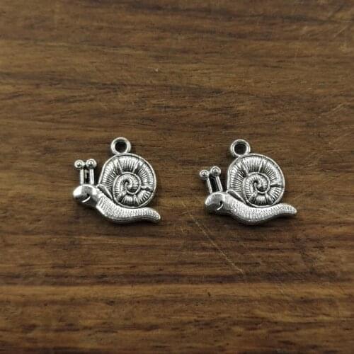 10pcs Snail Charms 17*14mm Tibetan Silver Plated Pendants Antique Jewelry Making DIY Handmade Craft