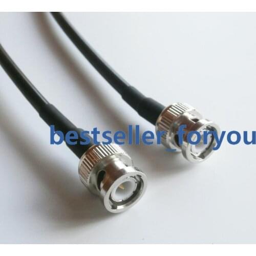 3Feet 1M RG58 LOW LOSS COAPcs RF CABLE BNC Q9 Male To BNC Q9 Male Straight Crimp Jumper