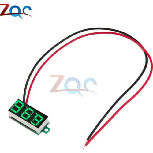 DC 4.7~32V 3-Digit Display Voltmeter 0.36 Inch Mini LED Digital Voltmeter Green Panel Volt Voltage Meter