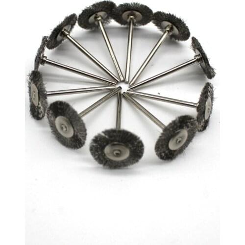 50pcs Steel And Copper Wire Jewelry Polishing Wheel Brushes for Mini Drill Rotary Tool 2.35mm Shank