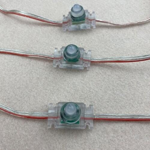 6 inches(15cm)100pcs/set DC12V/DC5V square/flat WS2811 RGB led pixel node,clear 18AWG)wire,IP68;with 0.2m 13.5mm pigtail