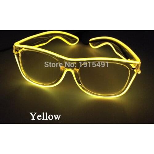 Brand Newest Neon Led Bulbs Luminous Glowing Glasses Carnival Decor EL Tube Cold Light Sparkling Eyewear for Rave Costume Party