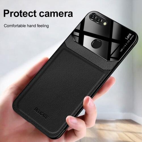 For Huawei Y7 Prime Y9 2018 Y9 Prime 2019 Case Luxury Leather+hard PC Matte protective Back Cover Case for huawei P Smart Z 2019