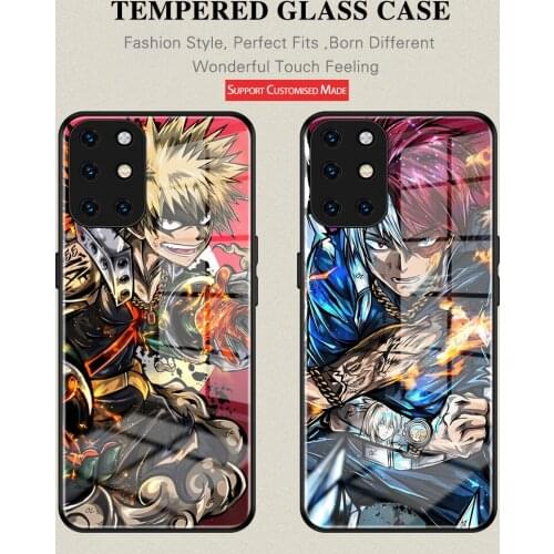 For Oneplus 8T Tempered Glass Phone Cover For OnePlus 1+8T 5 6 6t Oneplus 7 7T 8 8t pro 1+9 9Pro My Hero Academia Midoriya Cover