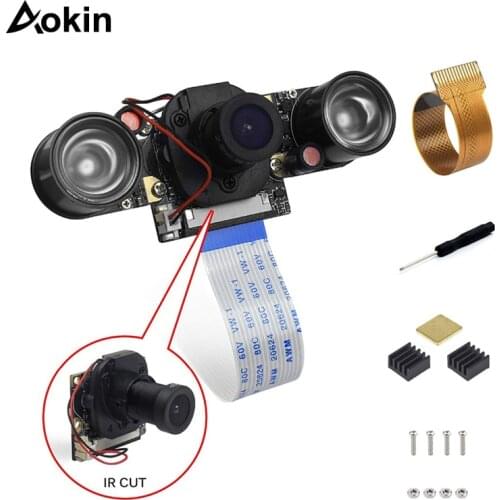 For Raspberry Pi Camera IR Cut Filter Camera Module 5MP 1080p HD Supports Day Night Vision for Raspberry Pi 3 Model b+ Pi Zero