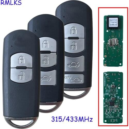 Smart Remote Key Fob FSK 315MHz ID49 for Mazda 3 CX-5 2/3 Button Model P/N: 662F-SKE13D01 SUV SKE13D-01