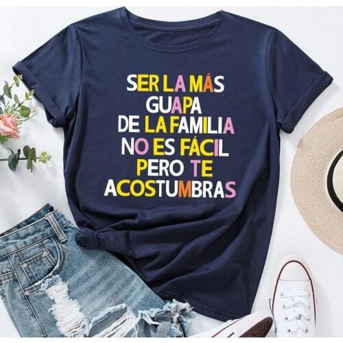 Women T-shirts Summer Short Sleeve Cotton 100% Plus Size Letter Print Female Casual Clothes Ladies Regular Loose O-Neck Tee Tops