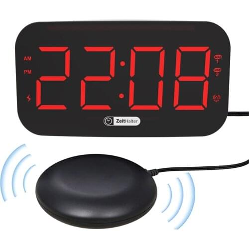 Loud Alarm Clock for Heavy Sleepers Vibrating Alarm Clock with Bed Shaker for Deaf and Hard of Hearing Night Light Snooze Clocks