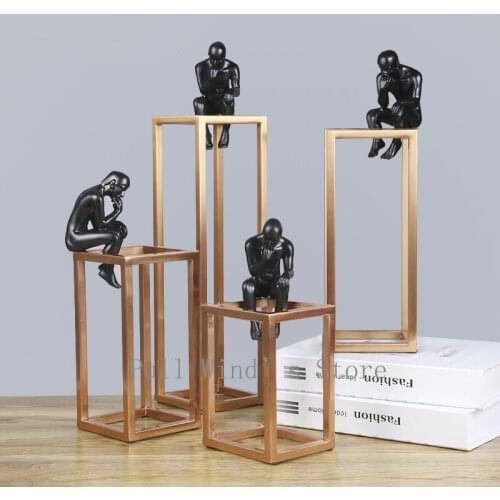 Classic abstract art thinker statue decoration Creative contemplation of life figures home furnishings resin crafts