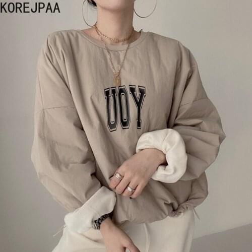 Korejpaa Womens Autumn Hoodies