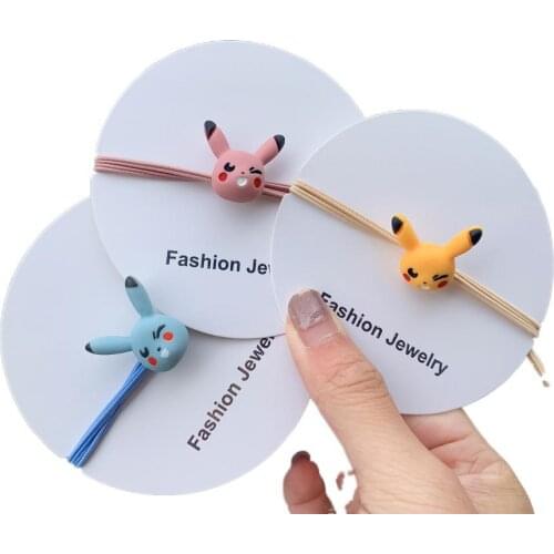 Korean Style Hot Selling Fashion New Arrive Lovely Acrylic Cartons Hair Band Fresh Sweet Hair Rope Hair Rings Cat Girl Headpiece