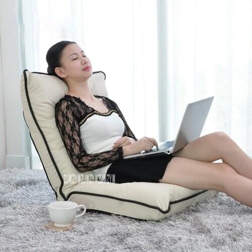 KS781005 Simple Modern Lazy Sofa Living Room PU Leather Chaise Lounge 14-Gear Adjustment Bedroom Creative Backrest Tatami Chair