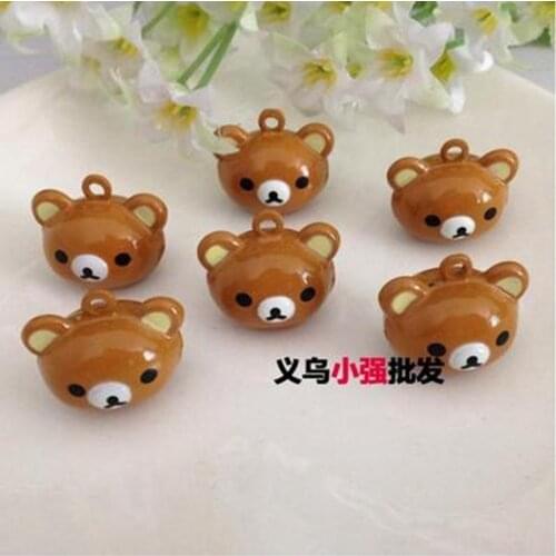 Hot 2018 new Coffee bear bell pet bells dog collar bell size pet jewelry grooming accessories 12pcs 011002040