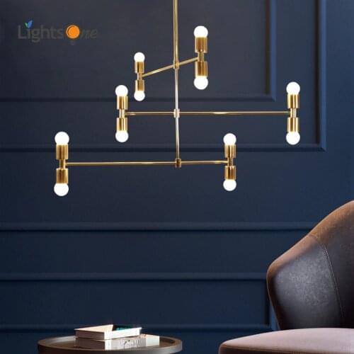 Postmodern minimalist fashion living room pendant lamp Nordic light luxury villa restaurant creative personality pendant lights