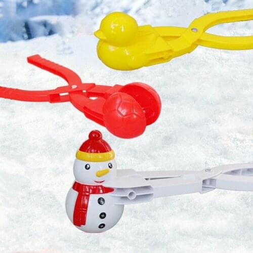 Winter Plastic Snowball Maker Clip Kids Outdoor Sand Snow Ball Mold Toys Fight Duck Snowman Clip Toy for Children