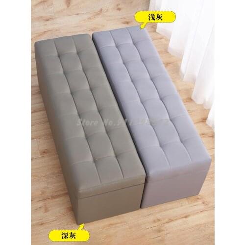 Clothing store fitting room sofa stool rectangular storage stool storage stool can sit household long shoe changing stool shoe c
