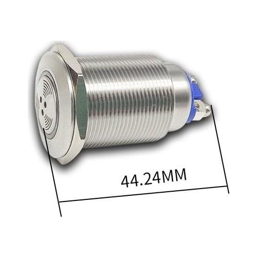 Intermittent buzzer 22mm metal pulse waterproof oil band red LED lamp flashing buzzer screw feet 12V/24V