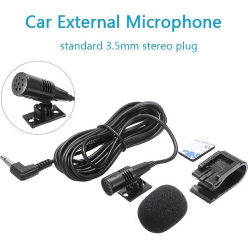 Professional Car Audio Microphone 3.5mm Jack Plug Mic Stereo Mini Wired External Microphone for PC Auto Car DVD Radio