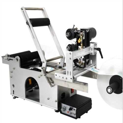 High efficiency Semi-auto Round Bottle Labeling Machine with date code printer