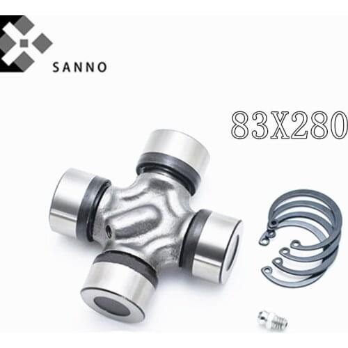 High quality cross bearing size 83x280 larger cardon U joint precision universal joint cross bearing