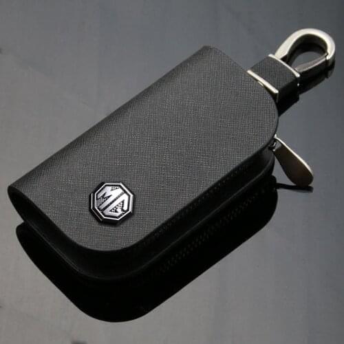 1 Pcs Leather Car Key Case Cover For MG 550 42 6 ZT 7 3 ZR RX5 ZS 350 HS TF 5 GS GT With MG Logo Key Shell Storage Bag Protector