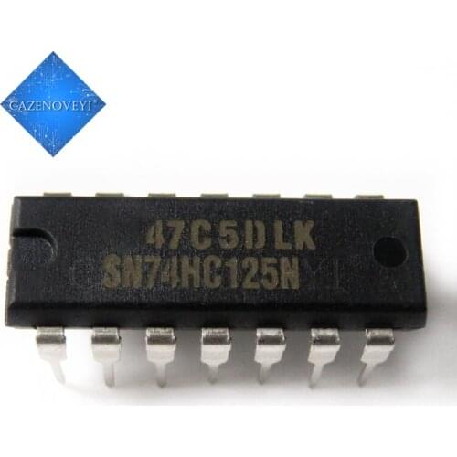 10pcs/lot New original SN74HC125N 74HC125 Quad buffer line driver IC DIP-14 In Stock