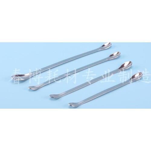 10pcsDouble-ended Thickened Stainless Steel Spoon 220mm Stainless Steel Spoon Reagent Spoon One Big End and the Other Small 22cm