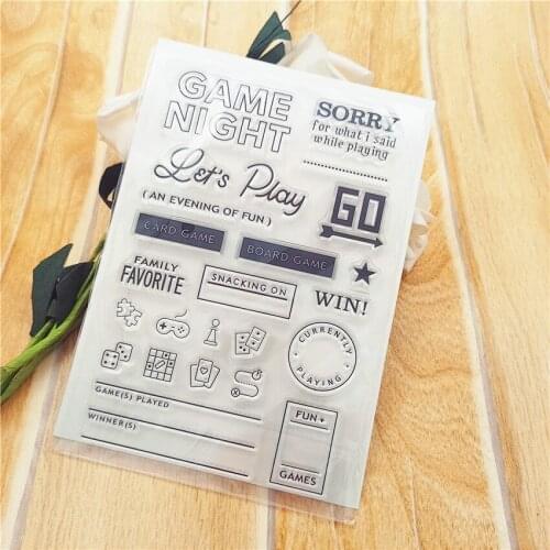 11*16CM Hot selling Game night transparent seal clear stamp silicone seal roller stamp DIY scrapbook album / card production