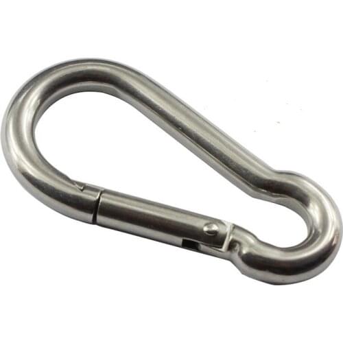 12*140mm,Multifunctional Stainless Steel Spring Snap Carabiner Quick Link Lock Ring Hook,hiking, camping tools