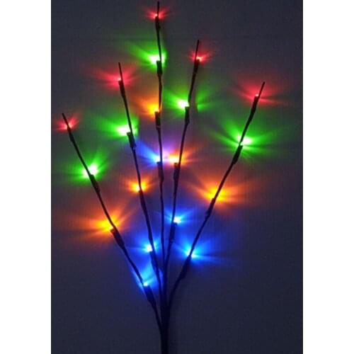 20-Bulbs LED Willow Branch Lamp Battery Powered Natural Tall Vase Filler Willow Twig Light For Home Decoration Navidad Christmas