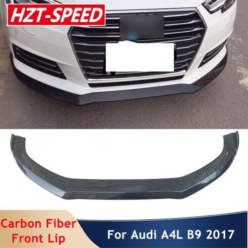 2017 Carbon Fiber Front Shovel Lip For Audi A4L B9 Standard Modify RS4 Style Front Bumper Spoiler Diffuser Protector