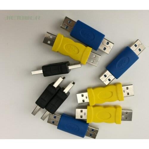 500pcs/lot USB 3.0 2.0 Male To USB Male Cord Cable Coupler Adapter Convertor Connector Changer for Digital Camera Printer