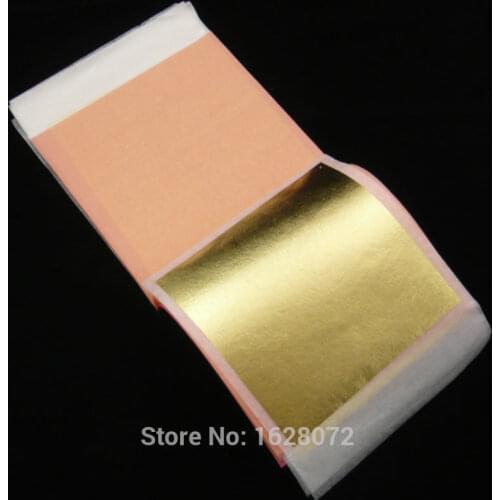 Pure gold leaf 85x85mm 23K genuine transfer gold leaf 25 sheets per booklet for gilding