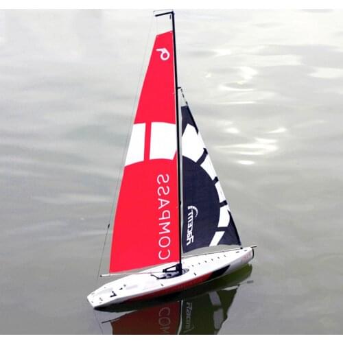 65cm 2.4G 4CH RC remote Boat DIY Pre-assembled Sailboat toy without Battery Children kids Christmas gifts 2019