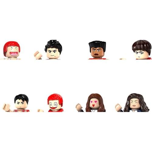 8PCS/Sets Hanamichi Sakuragi SLAM Miyagi Ryota Kaede Rukawa Model Building Blocks Bricks Toys for children gift PG8092
