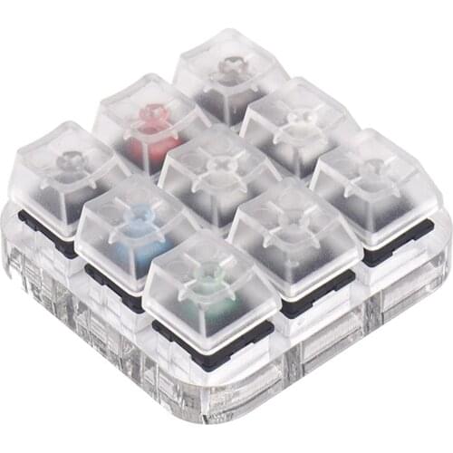 9 Keys Mechanical Keyboard Switches Tester Sampler Keycap Testing Tool w/Acrylic Base