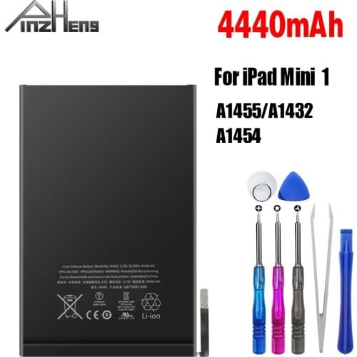 PINZHENG 4440mAh Tablet Battery For iPad Mini 1 A1445 A1432 A1454 Replacement Bateria For iPad Mini 1 Battery With Tool