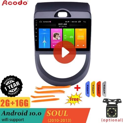 ACODO 2G RAM+16G ROM Android 10.0 Car Radio Multimedia Player For KIA SOUL 2010-2013 Navigation GPS 2 din