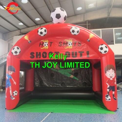 Free shipping inflatable football shooting game, pvc tarpaulin durable inflatable football toss game, cheap inflatable soccer