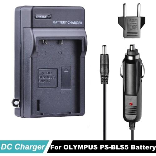 BLS5 PS BLS-5 PS-BLS5 Car Charger + EU Adapter For OLYMPUS E450 E600 E620 EP1 EP2 EP3 EPL1 EPL2 EPL3 EPM2 EPL5 EPL6 Camera