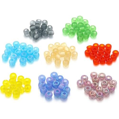 DIY Jewelry Beads Loose Beads Frosted 2mm Glass Rice Beads Mixed Color Spaced Rice Beads DIY Costume Decoration Materials