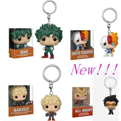 Funko My Hero Academia Shoto Bakugo anime Figures PVC Action Figure Toys Deku All Might Pocket keychain for kids