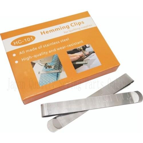 Quilting Clips Box of 20 Stainless Steel Hemming Clips 3 Inches Measurement Ruler Sewing Clips for Pinning #HC-101