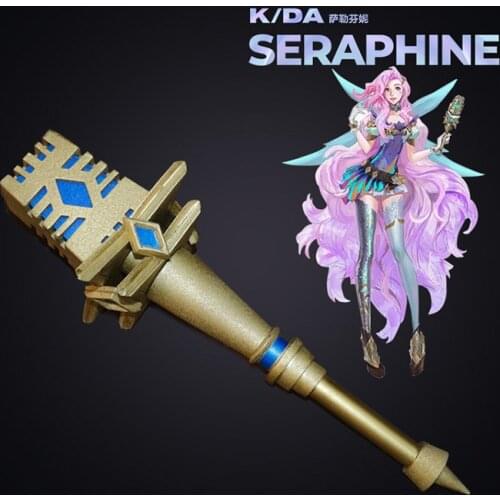 Game LOL KDA Seraphine Cosplay The Starry-Eyed Songstress Sreaphine Microphone Props Costumes Halloween Party Accessories