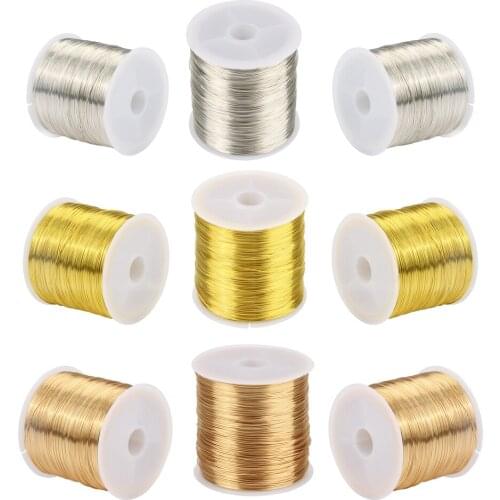 100meter Gold silver color Copper Wire Beading thread 0.3mm/0.4mm For Diy Handmade Crafts Jewelry Making