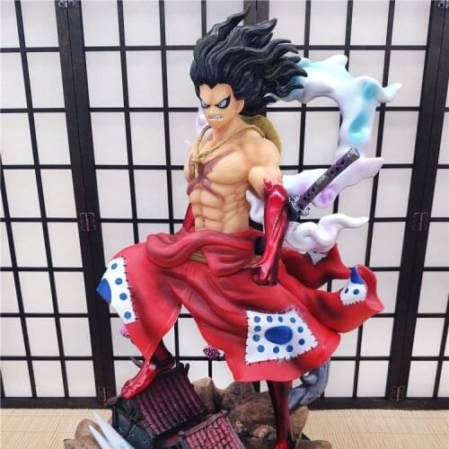 One Piece Anime 33cm Snake man Luffy pvc Action Figure Model Toys